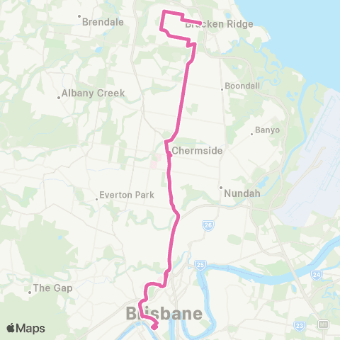 TransLink Bracken Ridge - City Express map