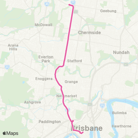 TransLink Aspley - City Exp via Maundrell Terrace map