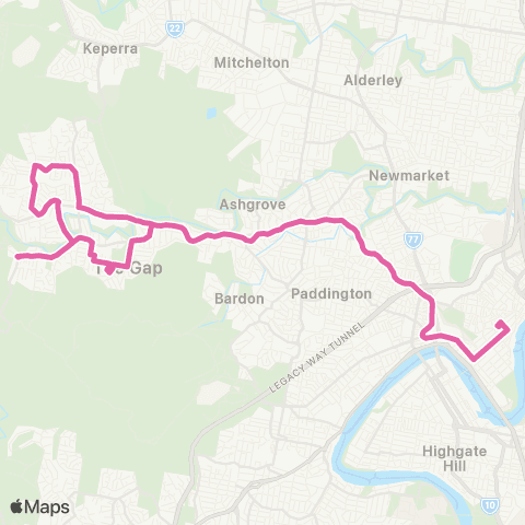 TransLink The Gap - City via Payne Road map