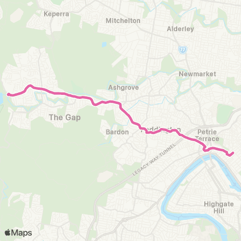 TransLink The Gap - City Express map