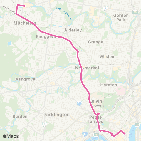 TransLink Mitchelton - City map
