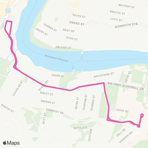 TransLink Toowong - University of Qld map