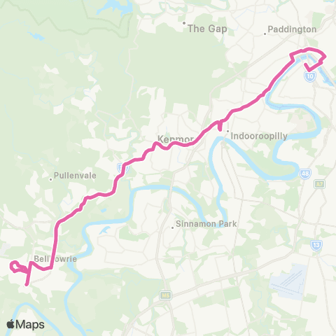 TransLink Moggill - City Express map