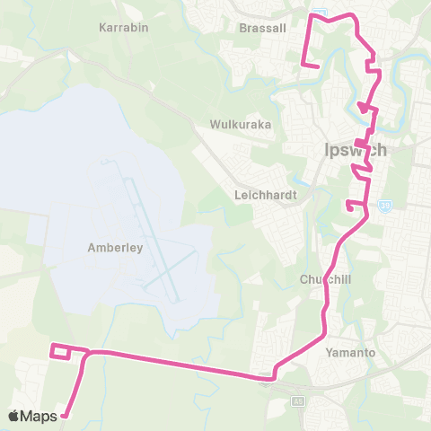 TransLink Brassall - Yamanto & Willowbank map