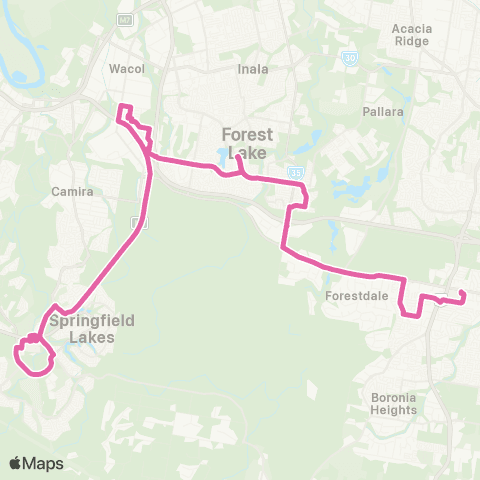 TransLink Browns Plains - Orion Springfield Central map