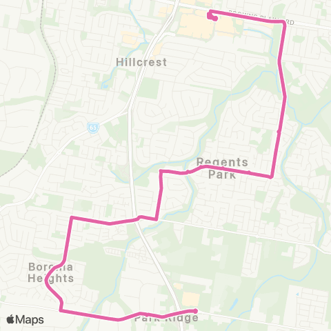 TransLink Browns Plains - Park Ridge map