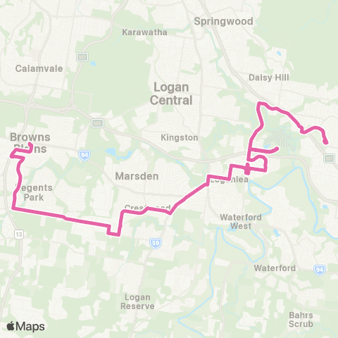 TransLink Browns Plains - Loganholme map