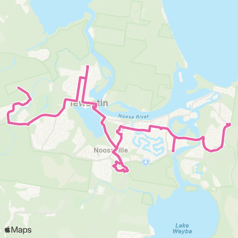 TransLink Parklands - Noosa Jct via Noosa Civic map