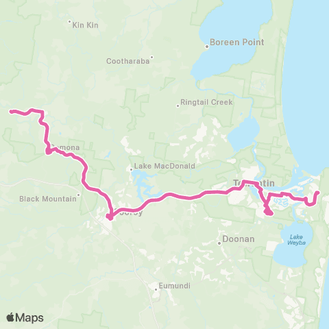 TransLink Noosa - Cooran via Cooroy and Pomona map