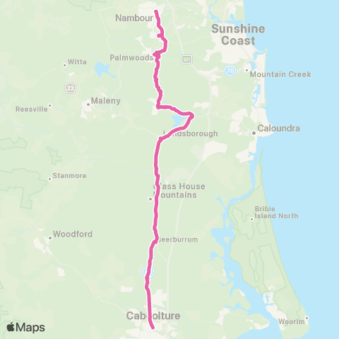 TransLink Caboolture - Nambour Station (Rail Bus) map