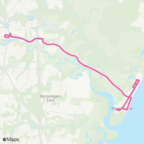 TransLink Caboolture Square - Beachmere (Loop) map