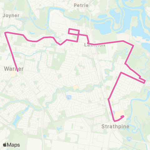 TransLink Strathpine - Warner via Bells Pocket map