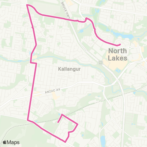 TransLink North Lakes - Kallangur West map