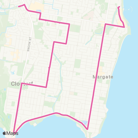 TransLink Kippa-Ring - Redcliffe via Woody Point map