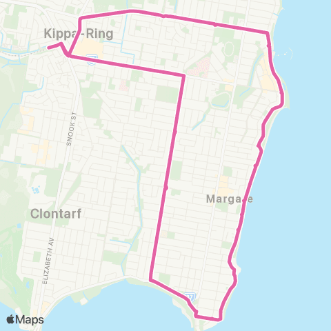 TransLink Kippa-Ring - Kippa Ring Loop map