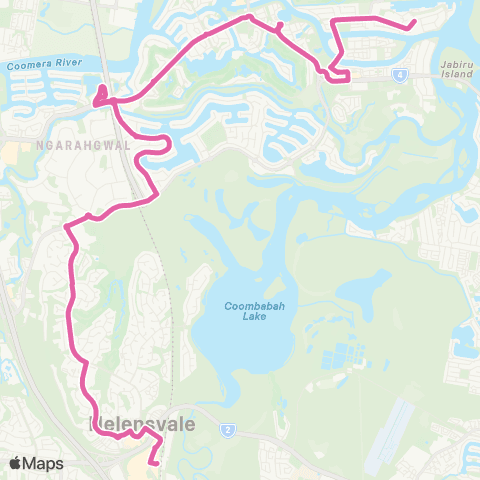 TransLink Helensvale - Hope Island map