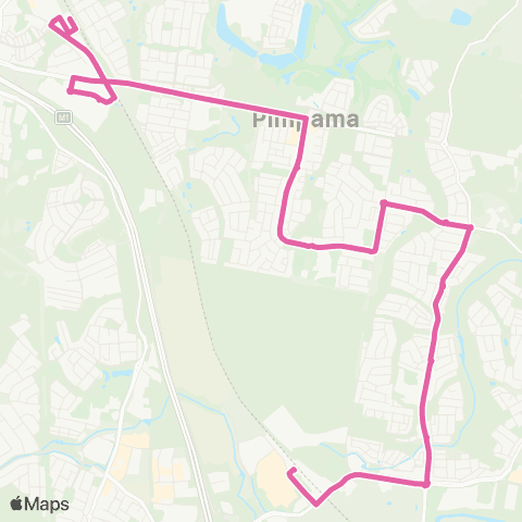 TransLink Coomera - Pimpama via Coomera Rivers map