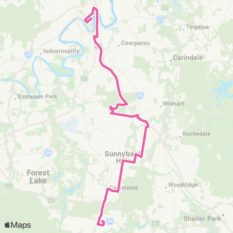 TransLink City / Valley - Browns Plains map