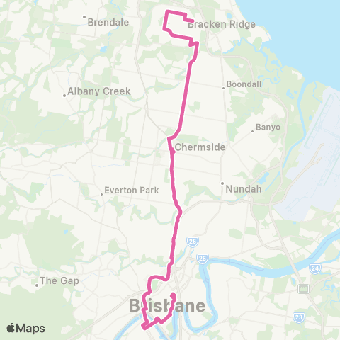 TransLink City / Valley - Bracken Ridge map