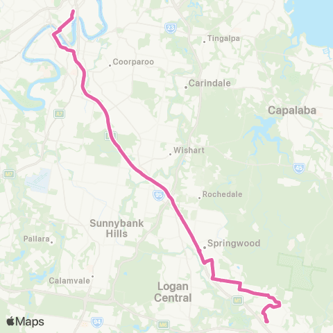TransLink Fortitude Valley - Loganholme map