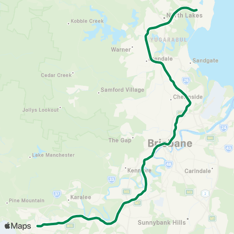 TransLink Brisbane City - Ipswich map