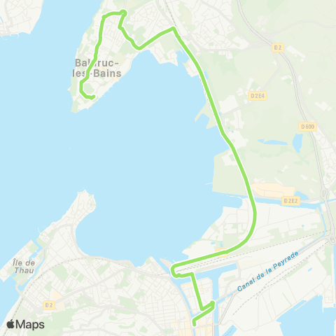 Sète Agglopôle Mobilité Ligne 10 map