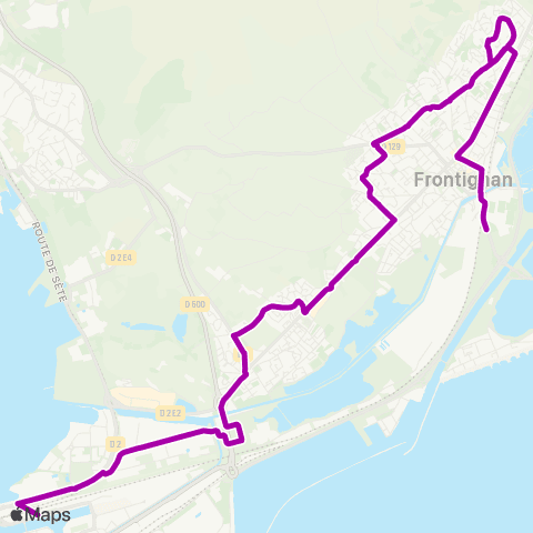 Sète Agglopôle Mobilité Ligne 12 map