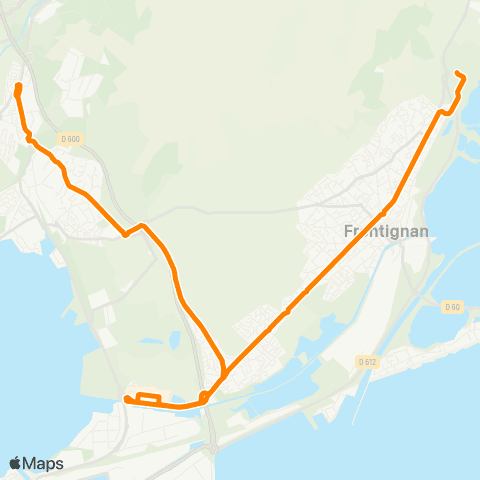 Sète Agglopôle Mobilité Ligne 18 map