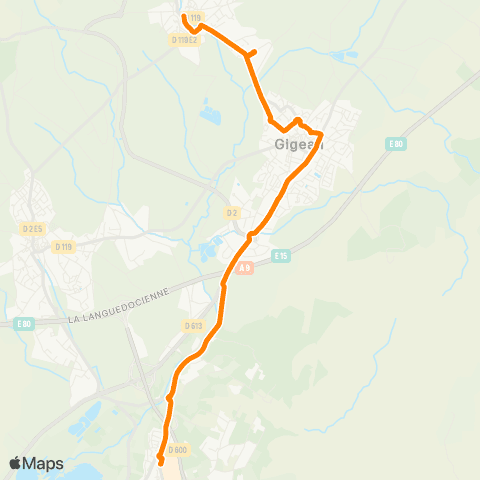 Sète Agglopôle Mobilité Ligne 22 map