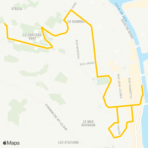 Sète Agglopôle Mobilité Ligne 4 map