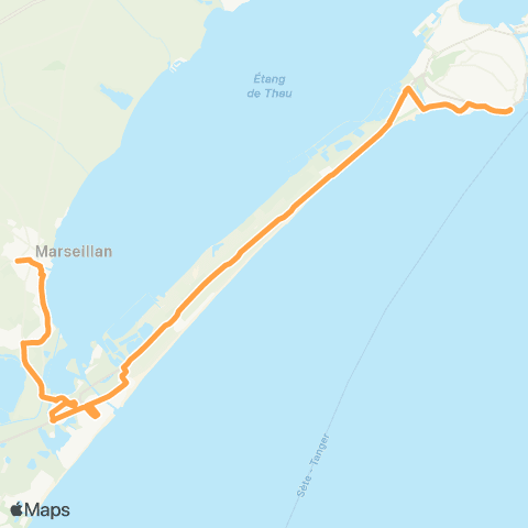 Sète Agglopôle Mobilité Ligne 9 map