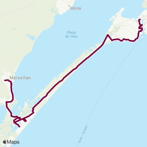 Sète Agglopôle Mobilité Ligne 915 map