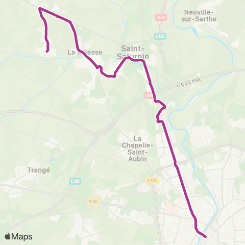 SETRAM Éperon - Aigné map