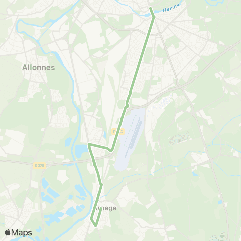 SETRAM St-Martin - Arnage-Hôtel de Ville map