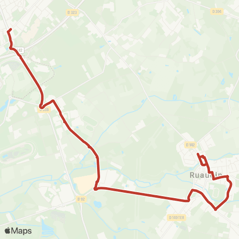 SETRAM Antarès-Stade Marie Marvingt - Mairie Ruaudin map