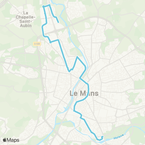 SETRAM Parc Manceau - St-Martin map