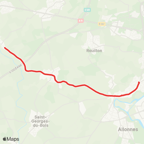 SETRAM Pruillé / Fay - St-Joseph La Salle / Vieux Colombier map