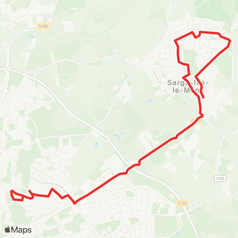 SETRAM Sargé-lès-Le-Mans - Collège La Psallette map