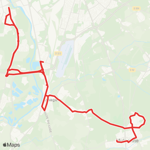 SETRAM Mulsanne - Lycée Claude Chappe map