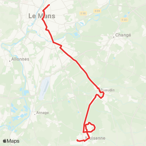 SETRAM Mulsanne - Lycée Bellevue map