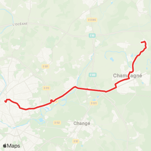 SETRAM République - La Baronnière map