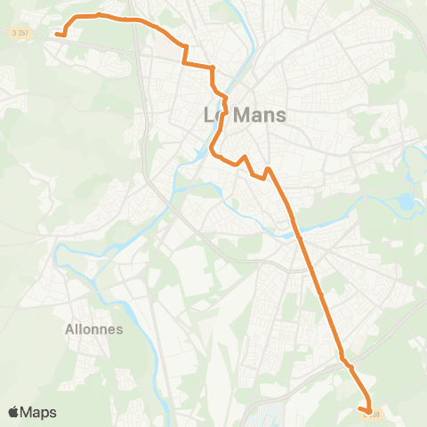 SETRAM Bus de Remplacement map