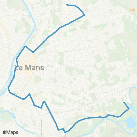 SETRAM Bus de Remplacement map