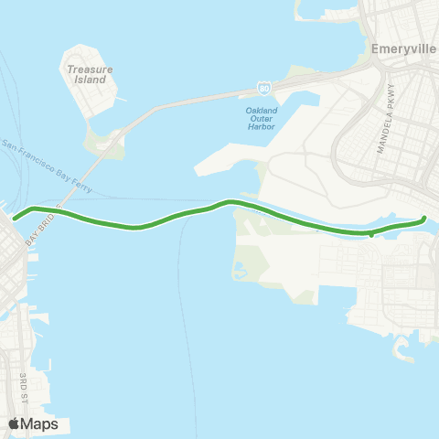 San Francisco Bay Ferry Oakland - Alameda - P41 - SF Ferry Bldg map