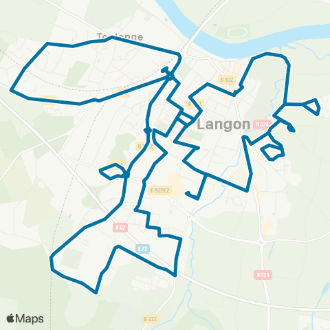 Sud Gironde Mobilités Ligne B1 map