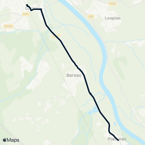 Sud Gironde Mobilités NE Preignac map