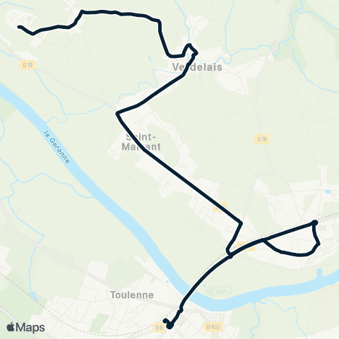 Sud Gironde Mobilités NE St Croix map