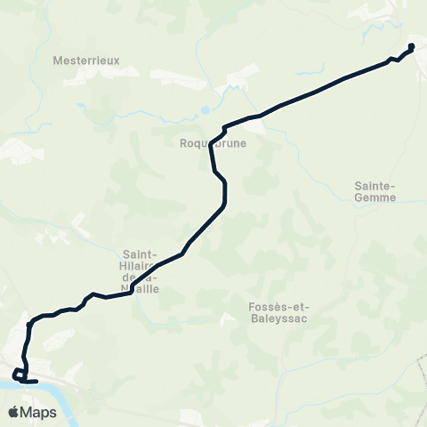 Sud Gironde Mobilités NE Monségur map