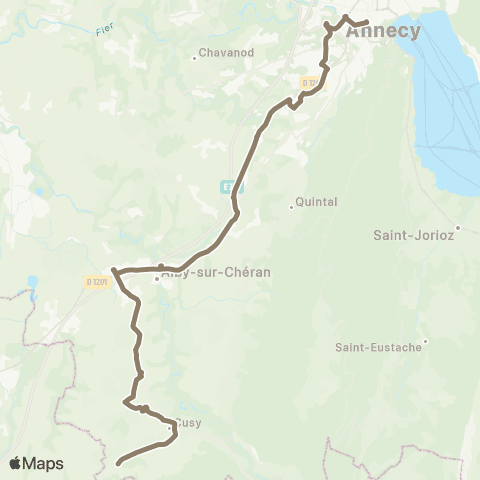 Sibra Entrelacs Cusy / Annecy map