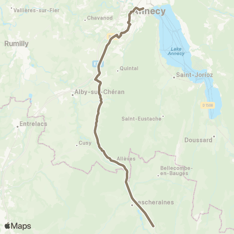 Sibra Le Chatelard / Annecy map